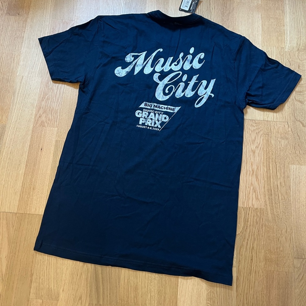 Nashville Indy Car Grand Prix Navy Blue Short Sleeve T-Shirt with Pocket
